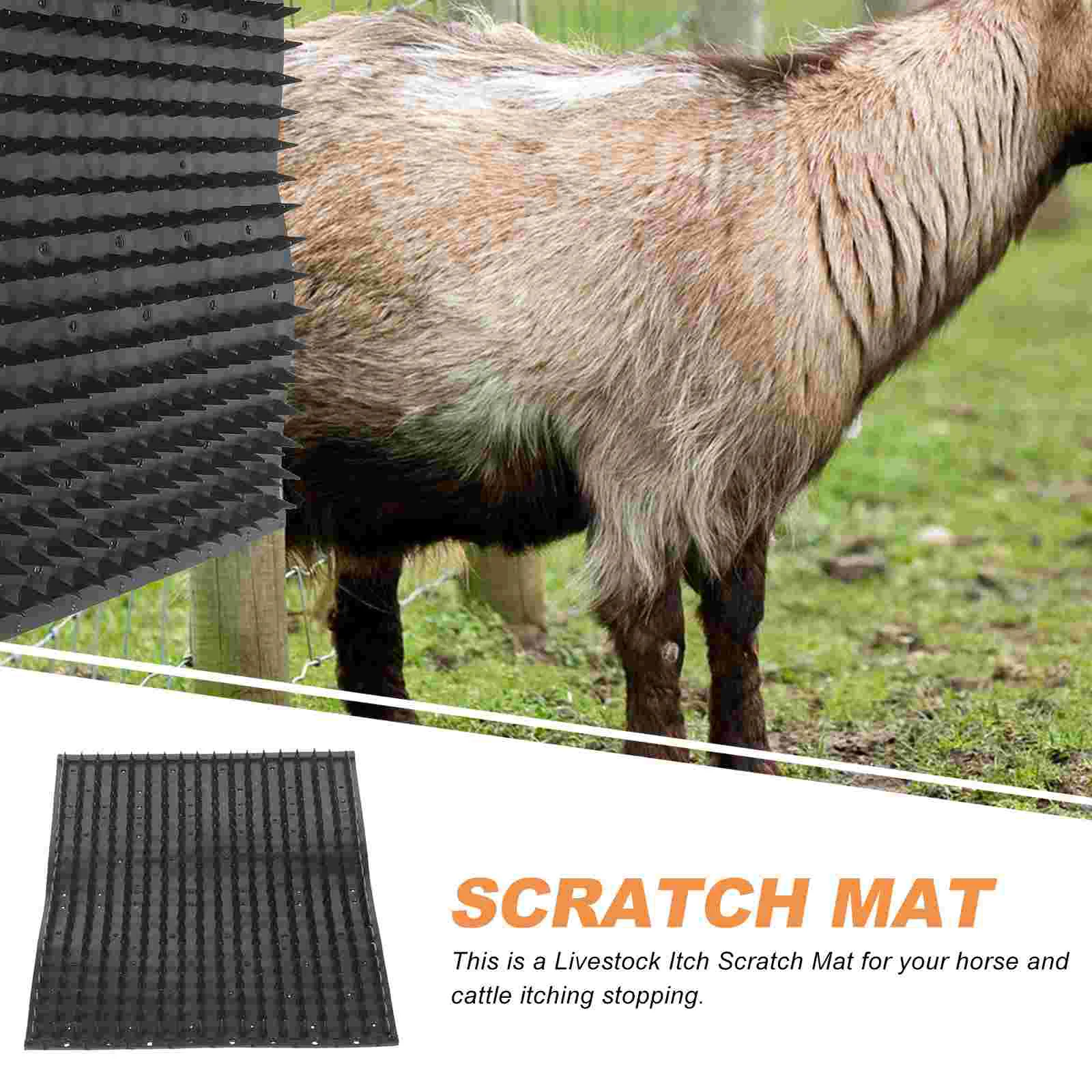 Cow Body Brushing and Itch Auxiliary Tool Horse Stopping Mat Scrubber Supplies Farm Scratch