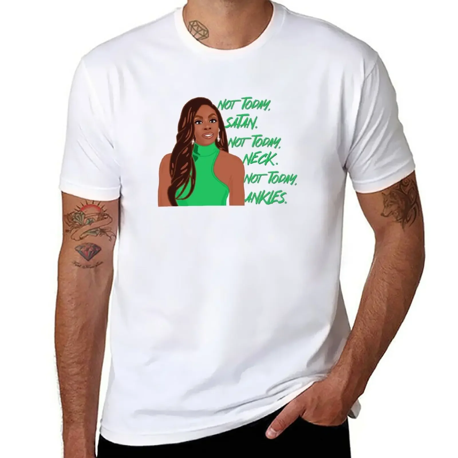 The Real Housewives of Potomac Candiace Dillard Not Today Satan Not Today Neck Not Today Ankles T-Shirt