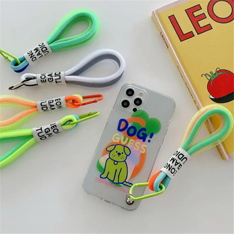 Mobile Phone Straps Rope Weave Colorful Short Hand Rope Squishy For Key Lanyard Neck Lanyard Neckband Anti-stress