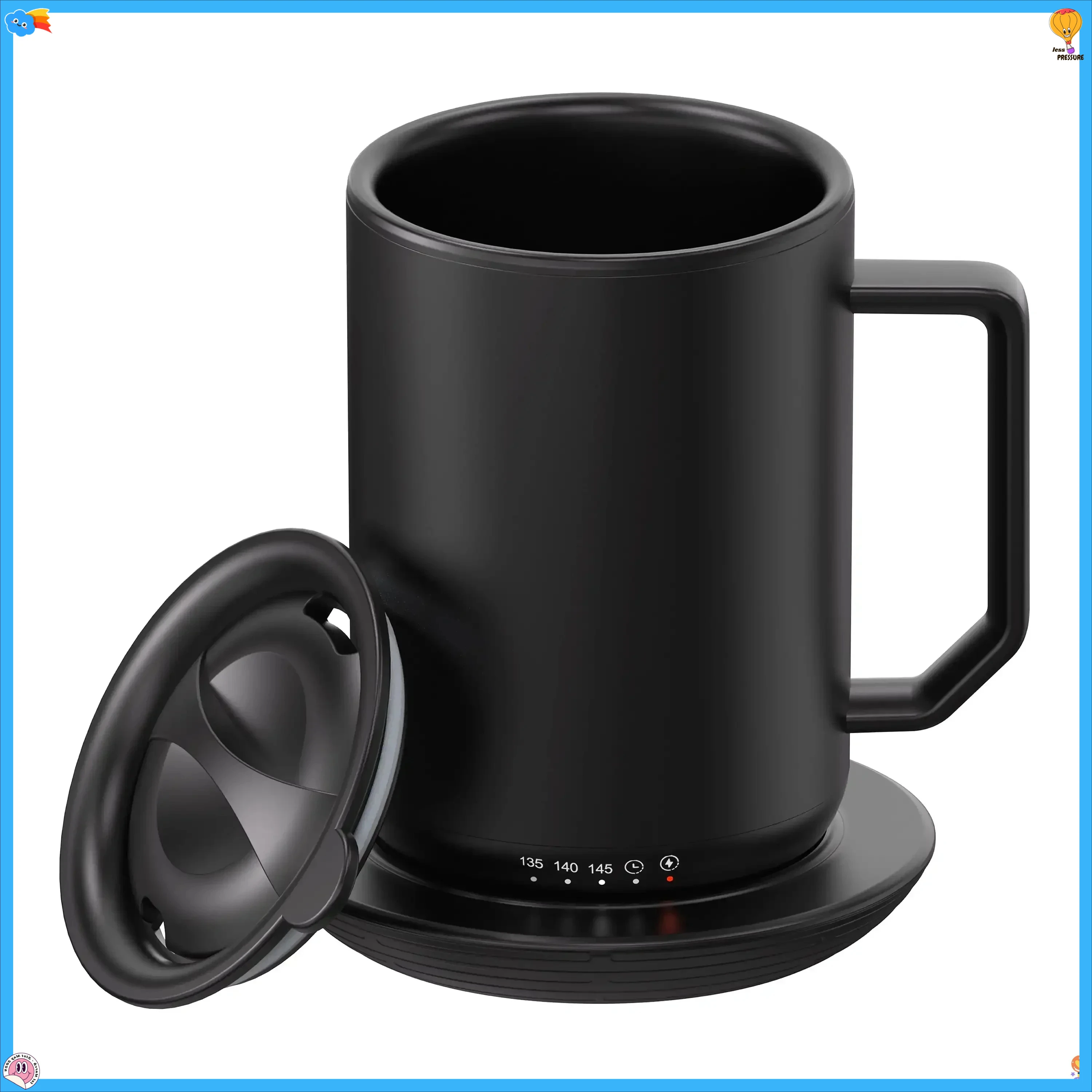 

USB Constant Temperature Coffee Mug, Stainless Steel Thermos, Long-Lasting Warmth for Office Desk & Home Use.