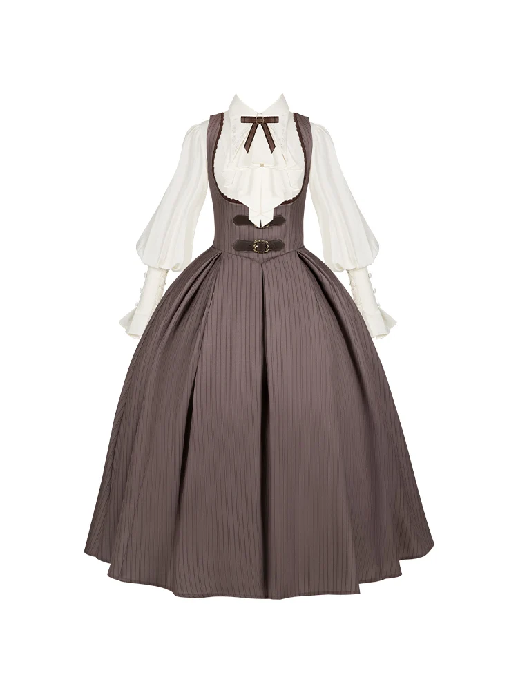 Vintage Nep Driedelige Meid Lolita Set Elegante Retro Vest Shorts Set Zwart Wit Kant Banket Set