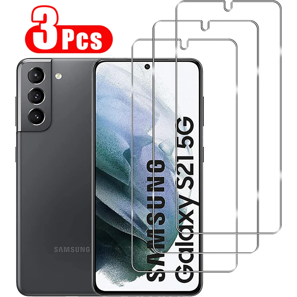 

For Samsung Galaxy S21 5G 3Pcs HD Fingerprint Unlock Tempered Glass