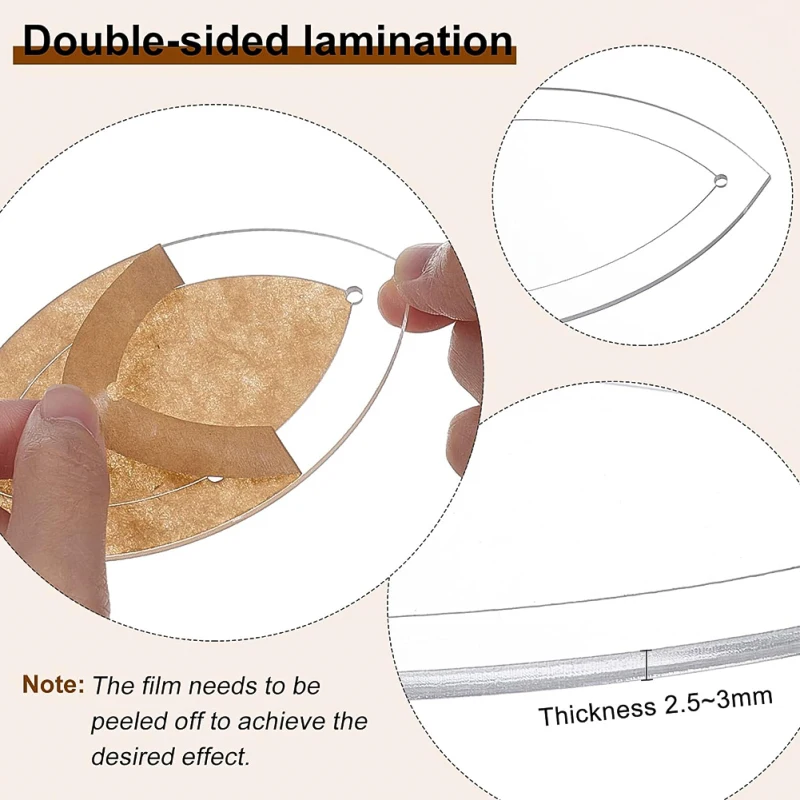 7 Shapes Double Wedding Ring Acrylic Quilting Template Transparent Acrylic Quilting Templates Rulers 2.5mm Thick for Woodworking view 4