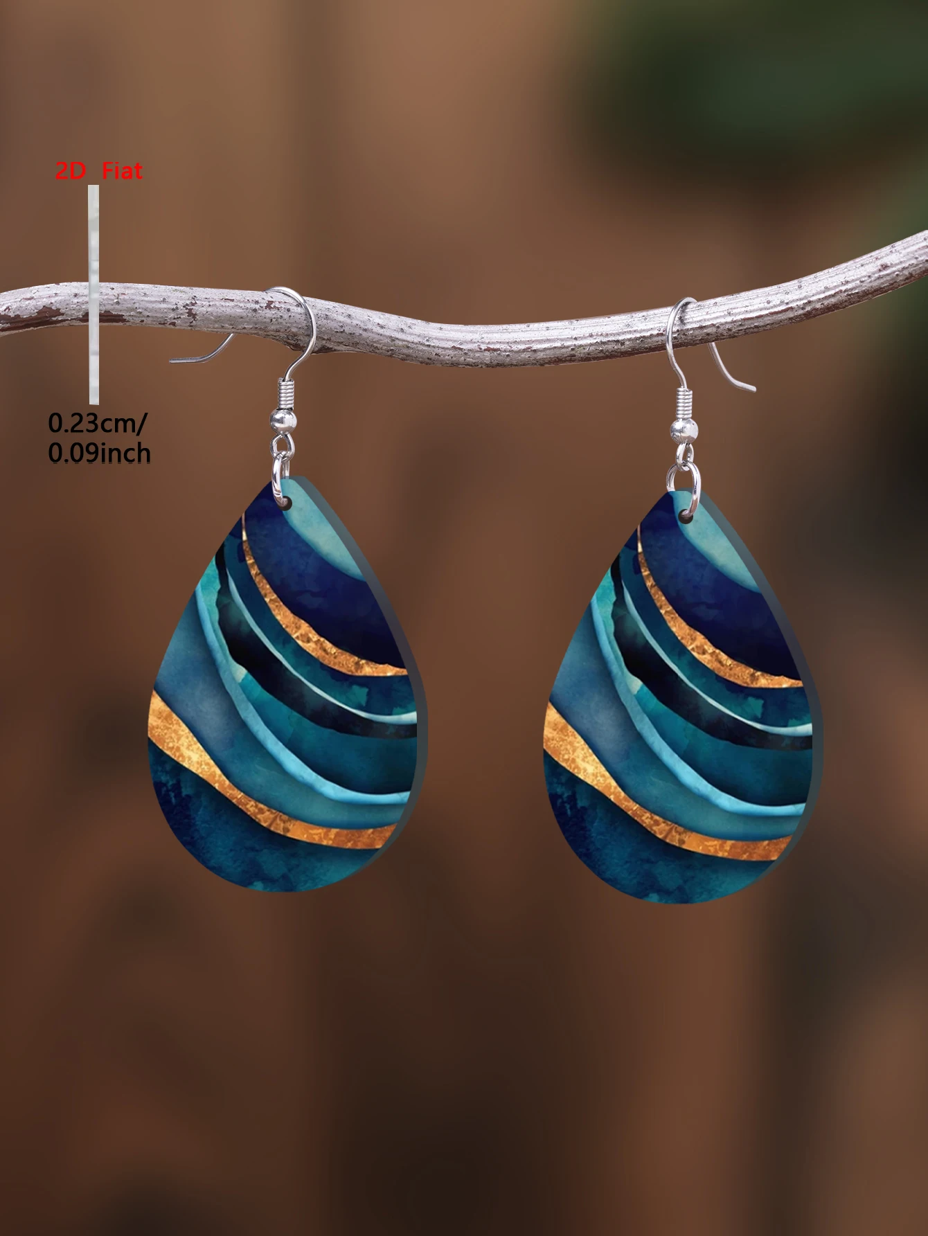 1 Pair of 2D Flat-1Pair Irregular Line Pattern Acrylic Pendant Drop Earrings, Elegant and Simple Style Jewelry Earrings for Women Suitable for Daily Wear and Vacation Wear