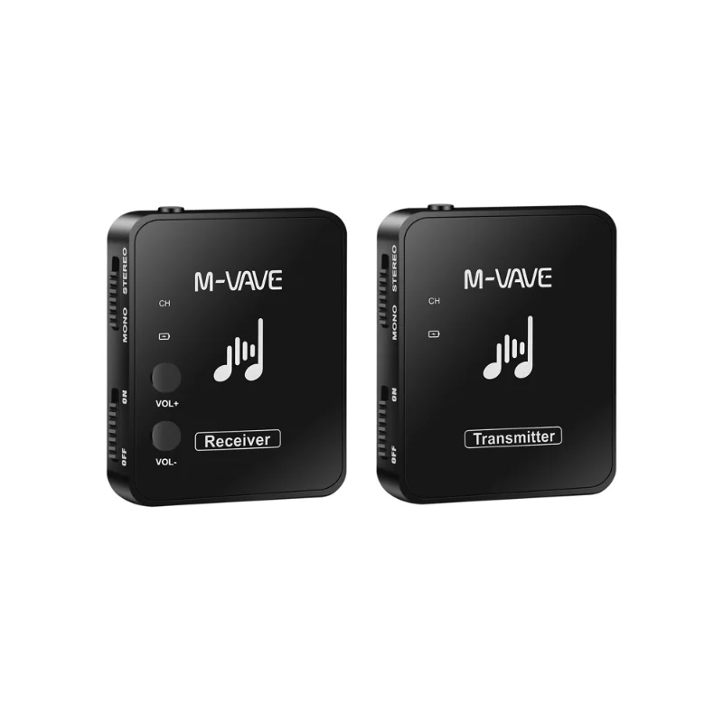 M-vave WP-10 2.4G Wireless Earphone Monitor Rechargeable Transmitter Receiver Support Stereo Mono Recording Function Cuvave 