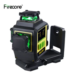 FIRECORE F95T-XG 12 Line 3D Green Laser Level 360 Rechargeable Li-ion Battery Self-Leveling nivel láser Integrated L-Bracket