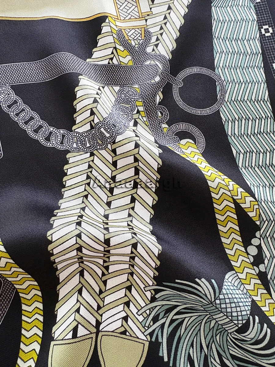 Women Twill Scarf 70cm Women Hand Rolled Scarfs Shawls Bag Belt Accessories Lady Christmas Gift Double Sided Print view 3