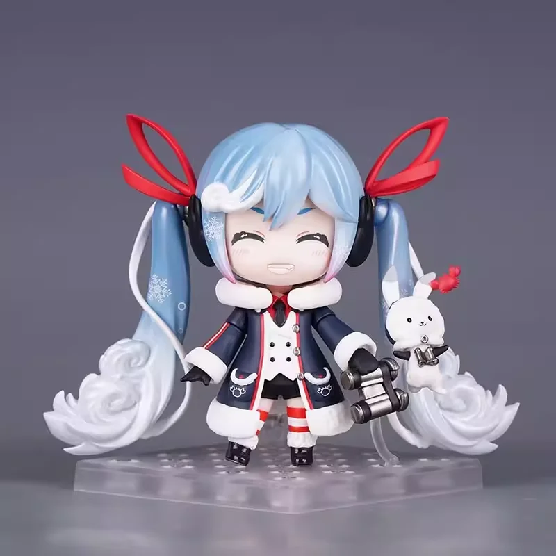 1800 Snow Hatsune Miku Posable Interchangeable Face Action Figure Collectible Model Desktop Ornament Collectible Model Doll Gift view 4