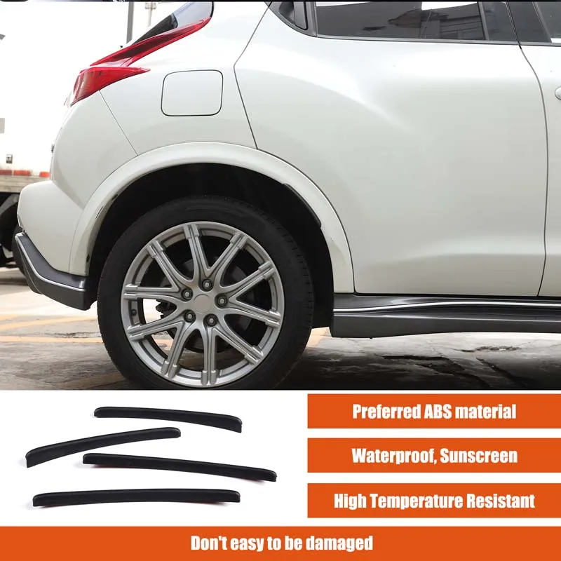 

ABS Car Fender Flares Mud Flaps Arch Wheel Eyebrow Lips Strips sticker Trim For 2011-2019 Nissan JUKE Infiniti ESQ Accessories