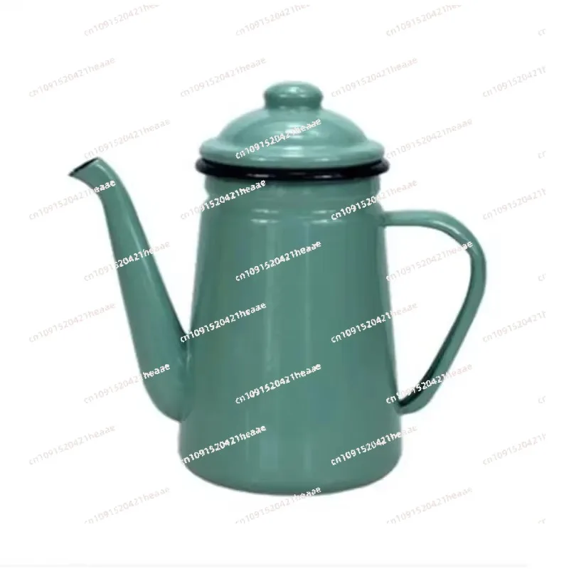 Suitable for 1.1L Capacity Hand Tea Kettle  Induction Cooker  Gas Stove Universal Use Water Or Tea Vintage Enamel Coffee Pot