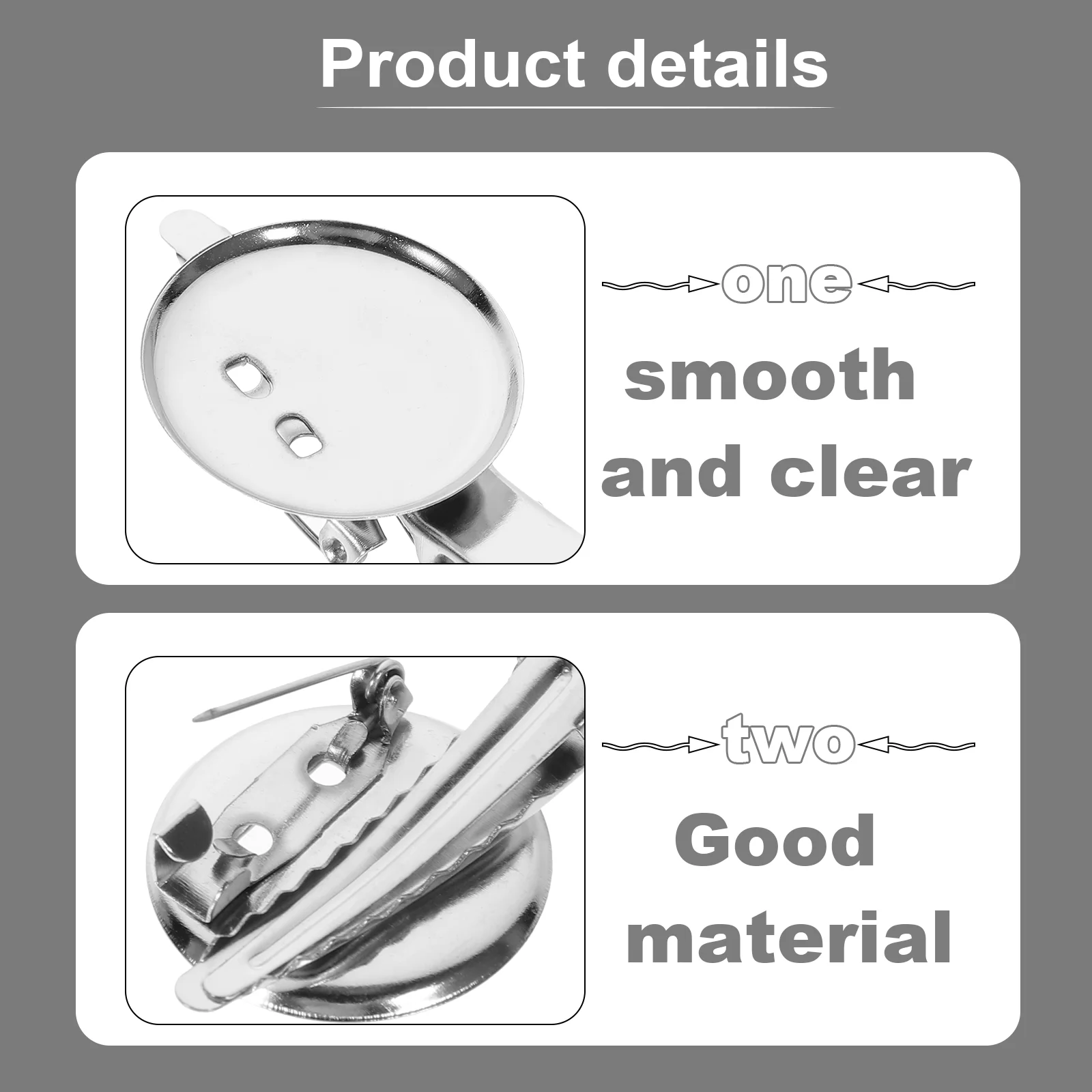 20 PCS Customizable Brooch Bezel Blanks CD Base Making Accessories Findings Cabochon