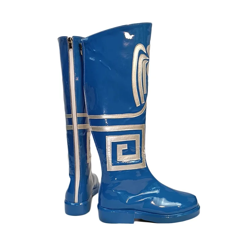 Game Mortal Kombat KITANA Boots Cosplay Mortal Kombat Cosplay KITANA Blue Shoes