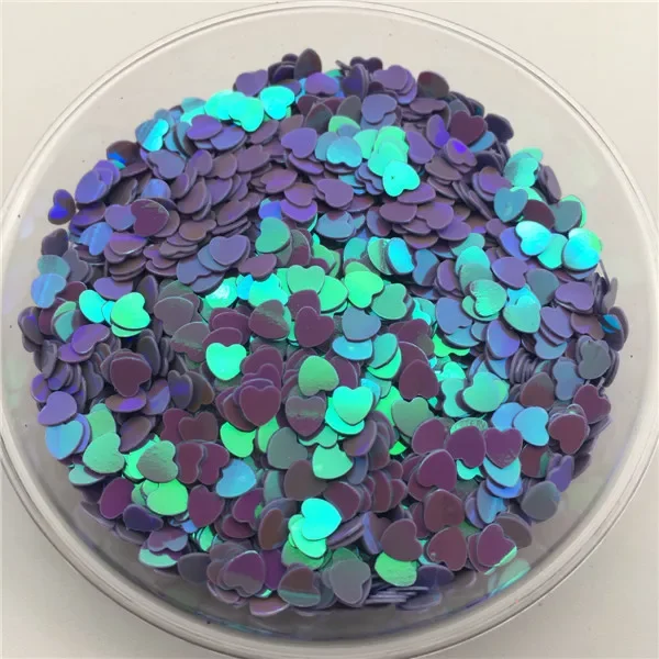Heart Shape PVC Loose Sequins, Glitter Paillettes for Nail Art, Manicure, Sewing, Wedding Decoration, Confetti, 20G, 4mm