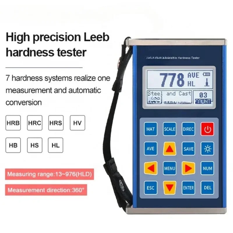 H120  Portable Digital Metal Hardness Tester High Precision Easy Operation Metal Shell Industrial Metal Detectors Durometer Hot