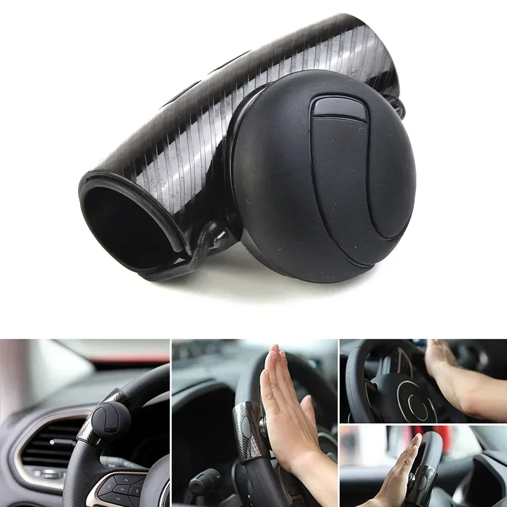 Car Steering Wheel Spinner Knob Auxiliary Booster Aid Control Handle Grip  85*55mm Black Auto Accessories Tools