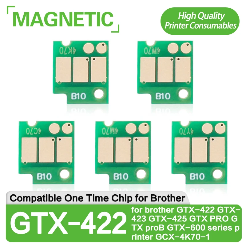 700ml One Time Compatible Chips for brother GTX-422 GTX-423 GTX-425 GTX PRO GTX proB GTX-600 series printer GCX-4K70-1