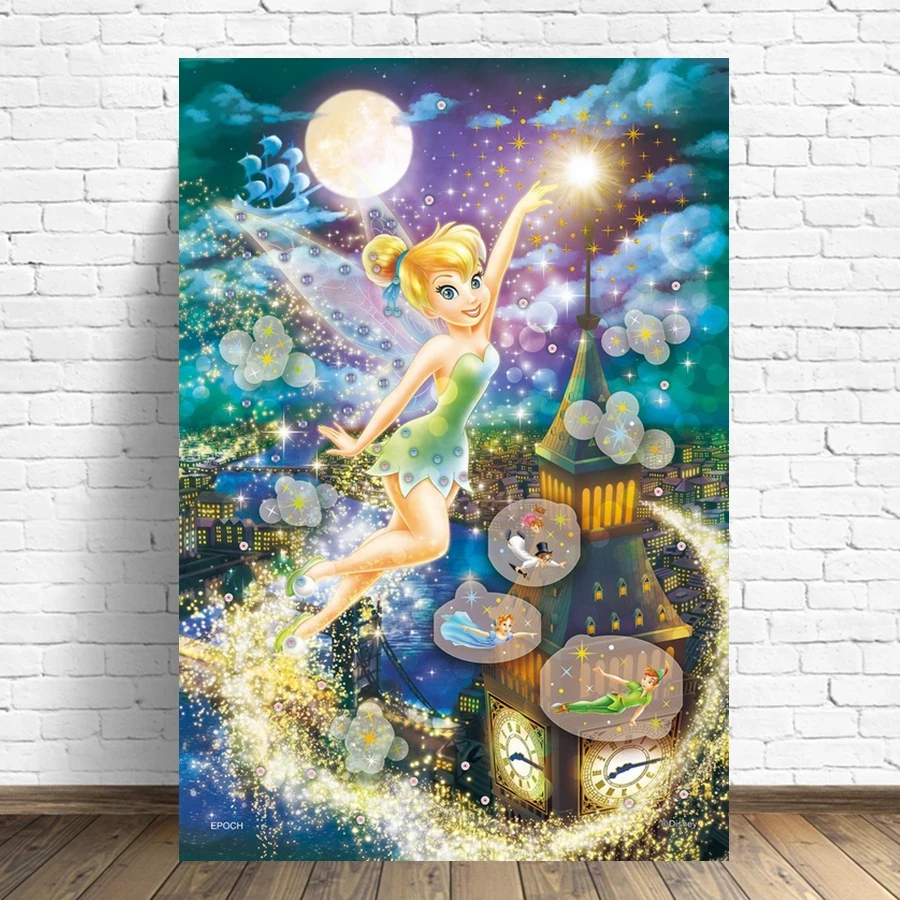 Disney Fairies Tinker Bell 5D Diamond Embroidery Cartoon DIY AB Diamond Painting Rhinestone Picture Mosaic Art Kits Home Decor