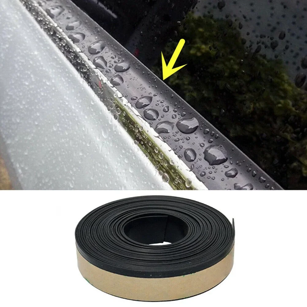 15mm/20mm Universal 5M Rubber Car Side Door Glass Seal Weatherstrip Rain Visor Front Rear Side Glass Edging