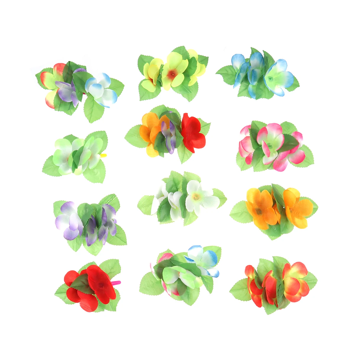 

12 Pcs Hair Clip Clips Flower Headdress for Girl Bridal Wedding Hairclip Make up Hawaiian Bride