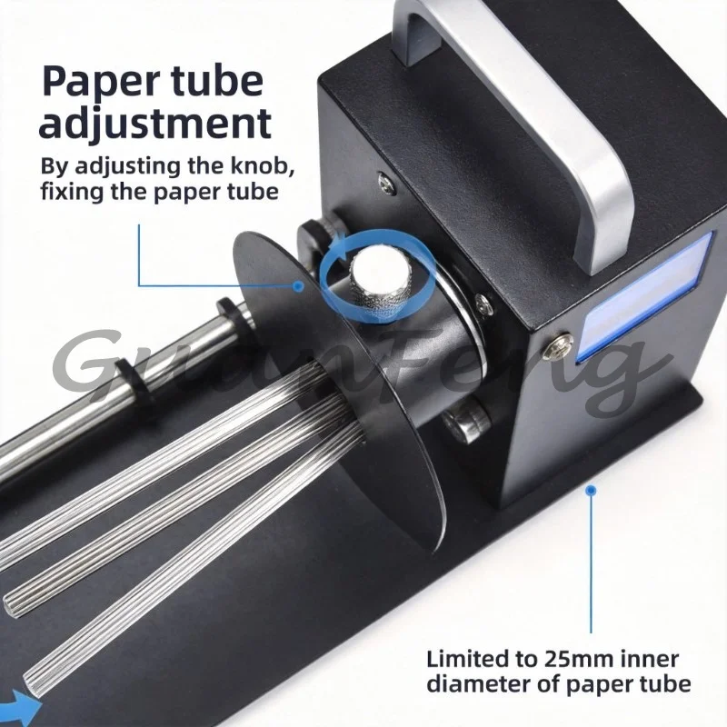 Label rewinder, fully automatic barcode self-adhesive thermal paper rewinder, 110mm wide