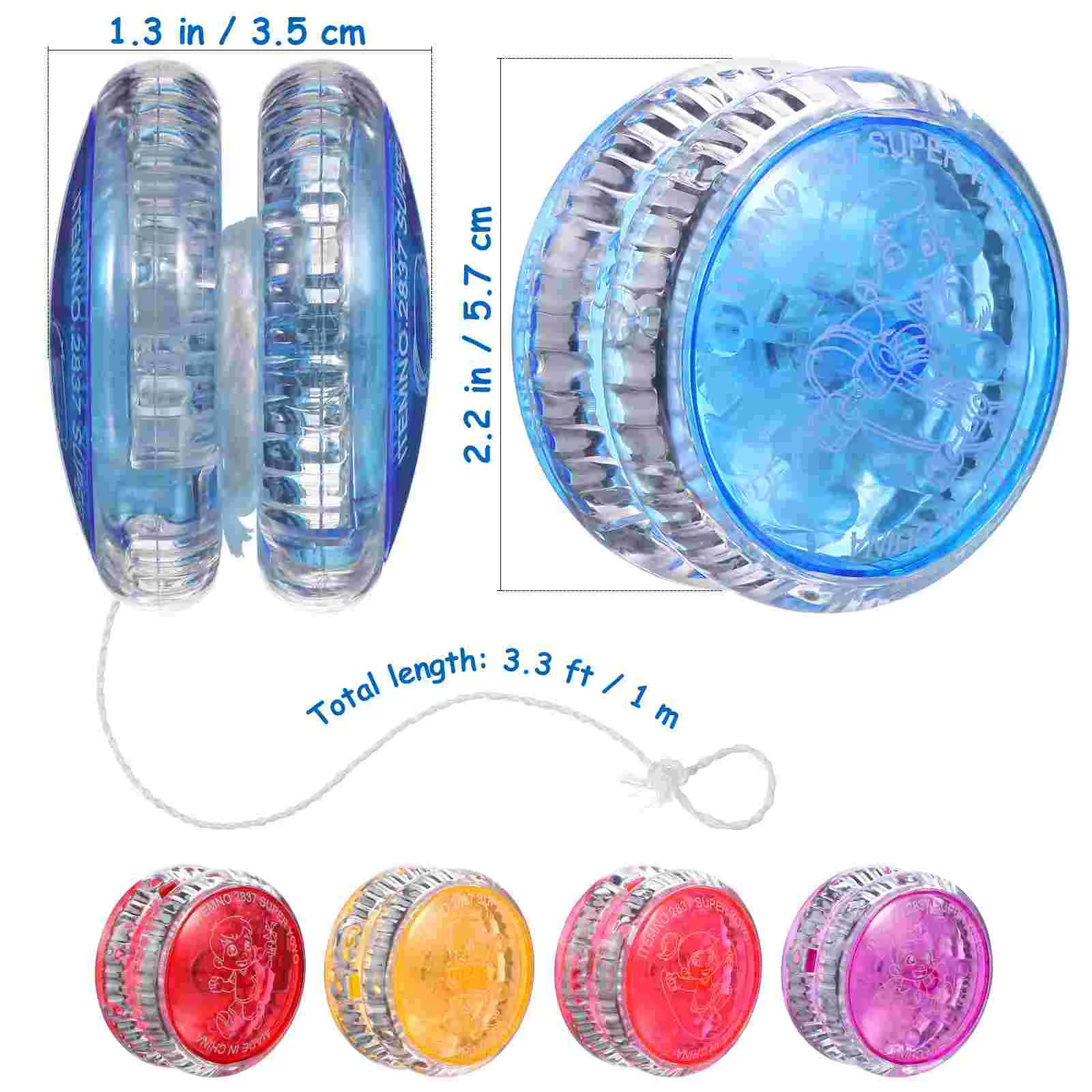 5 Pcs Toys Kids Luminous Yo-yo Plastic Yoyo Shine Gift Ball LED Playthings Children