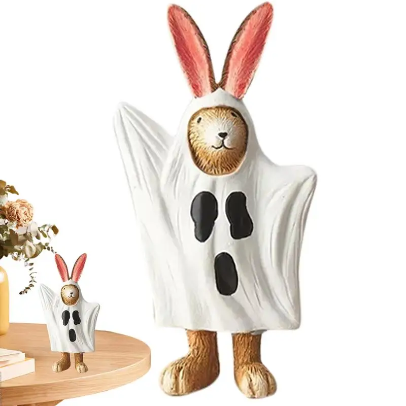 

Halloween Table Ornament Horror Ghost Rabbit Decoration Bunny Statue Outdoor Gothic Art Scary Figurine Festival Collectibles