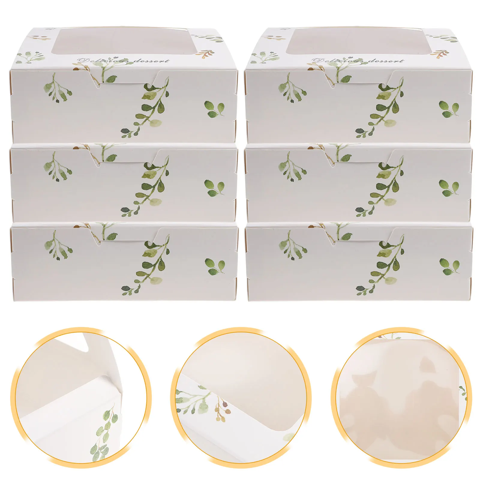 

20Pcs Egg Tart Disposable Paper Box Sturdy Tart Packing Container for Cafe Hotel Birthday Party Desserts Paper Dessert Box