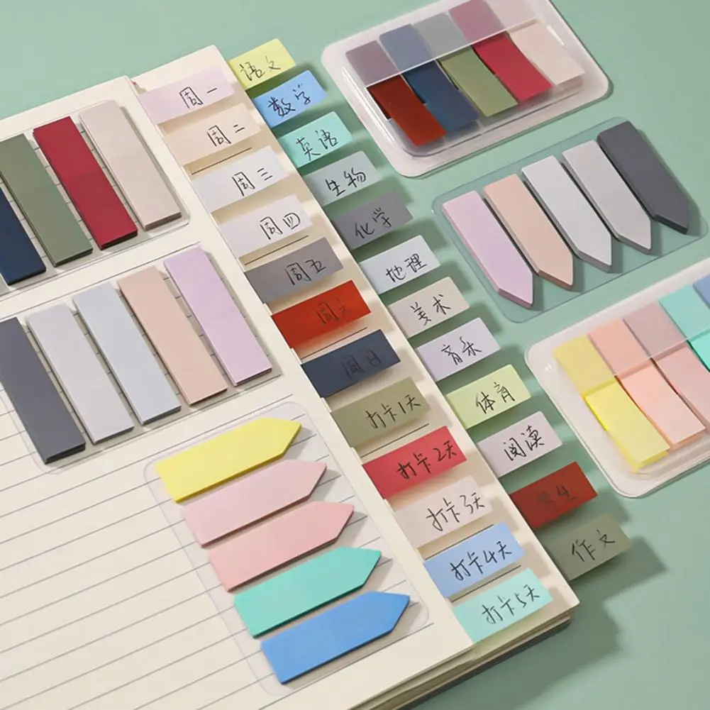 Transparent Sticky Labels Sticky Index Tabs Fluorescent Index Sticker Arrow Flag Tab Morandi Sticky Notes Essential for Home