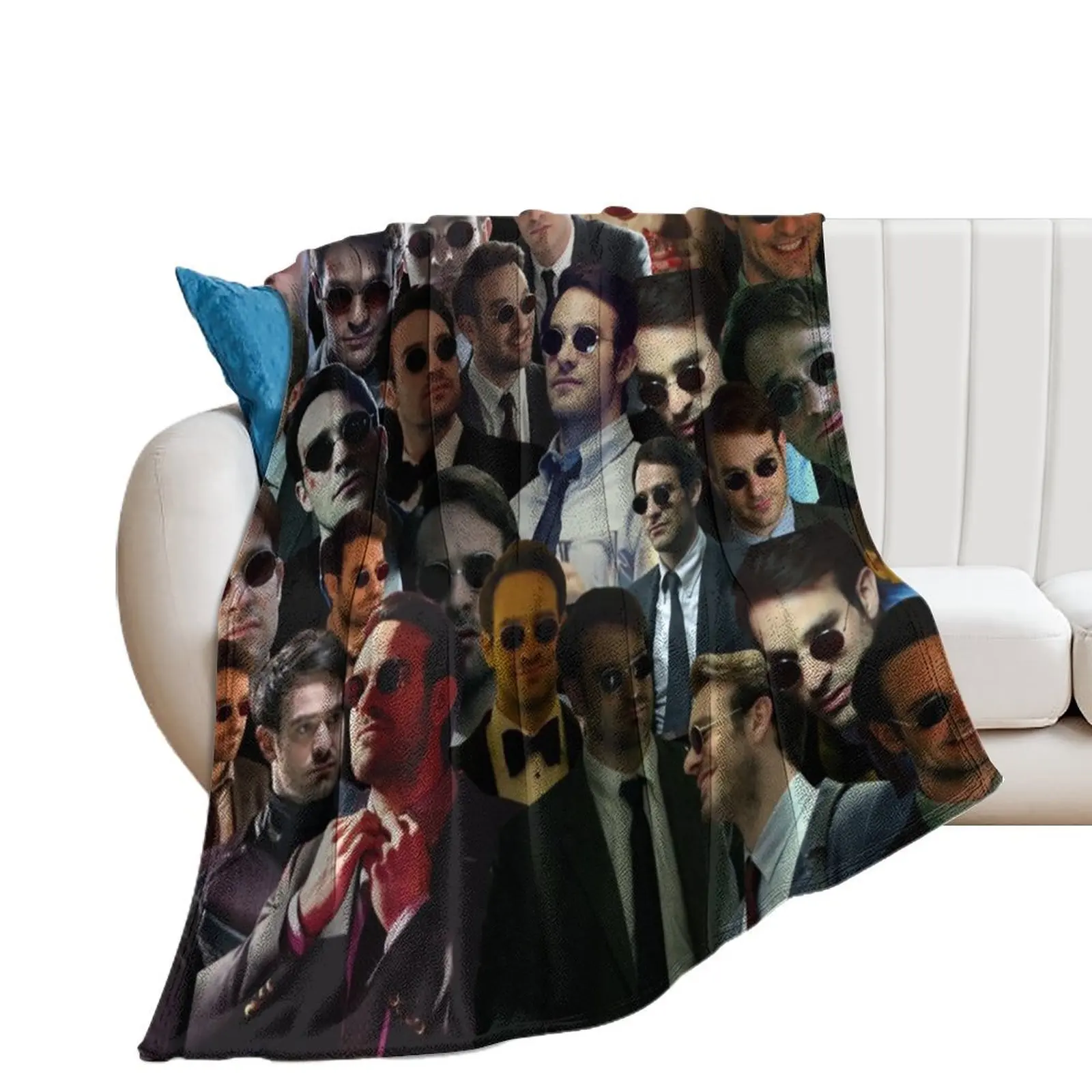 matt murdock-devil dare photo collage Throw Blanket Soft Big heavy to sleep Soft Plaid Blankets