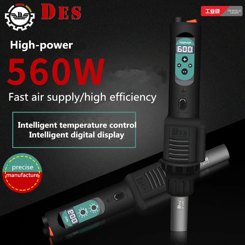 DES 560B/C Portable Soldering Hot Air Instrument with Digital Display Temperature Adjustable IC Dismantling and Welding Platform