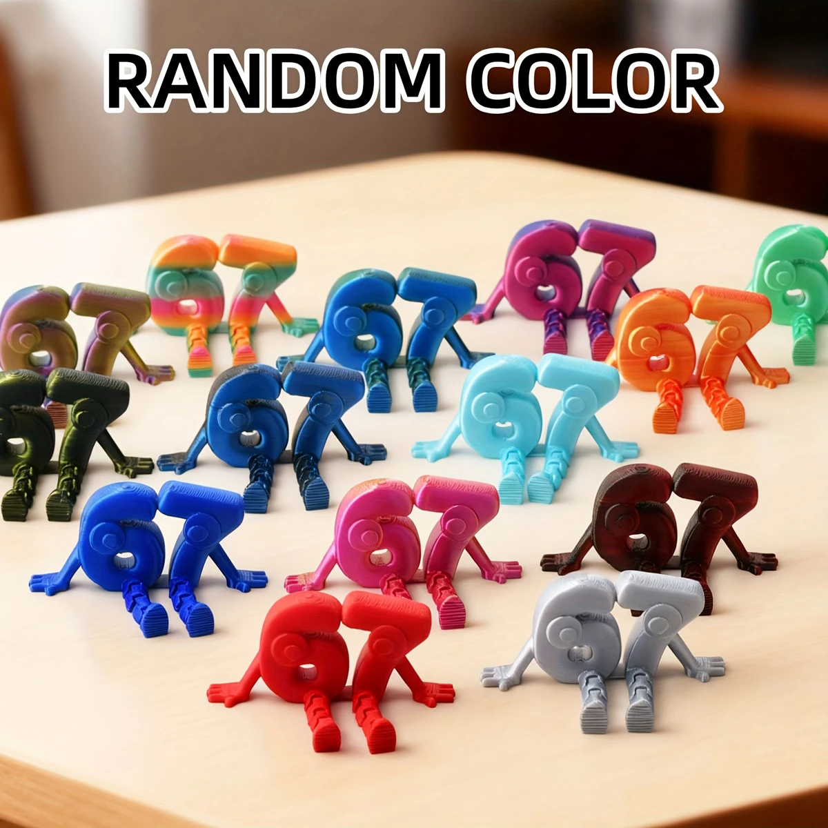 Double Six-Seven Number Collectible Figurine, Desk Statue, Number Decoration for Office, Anniversary Gifts for 67th Celebrations