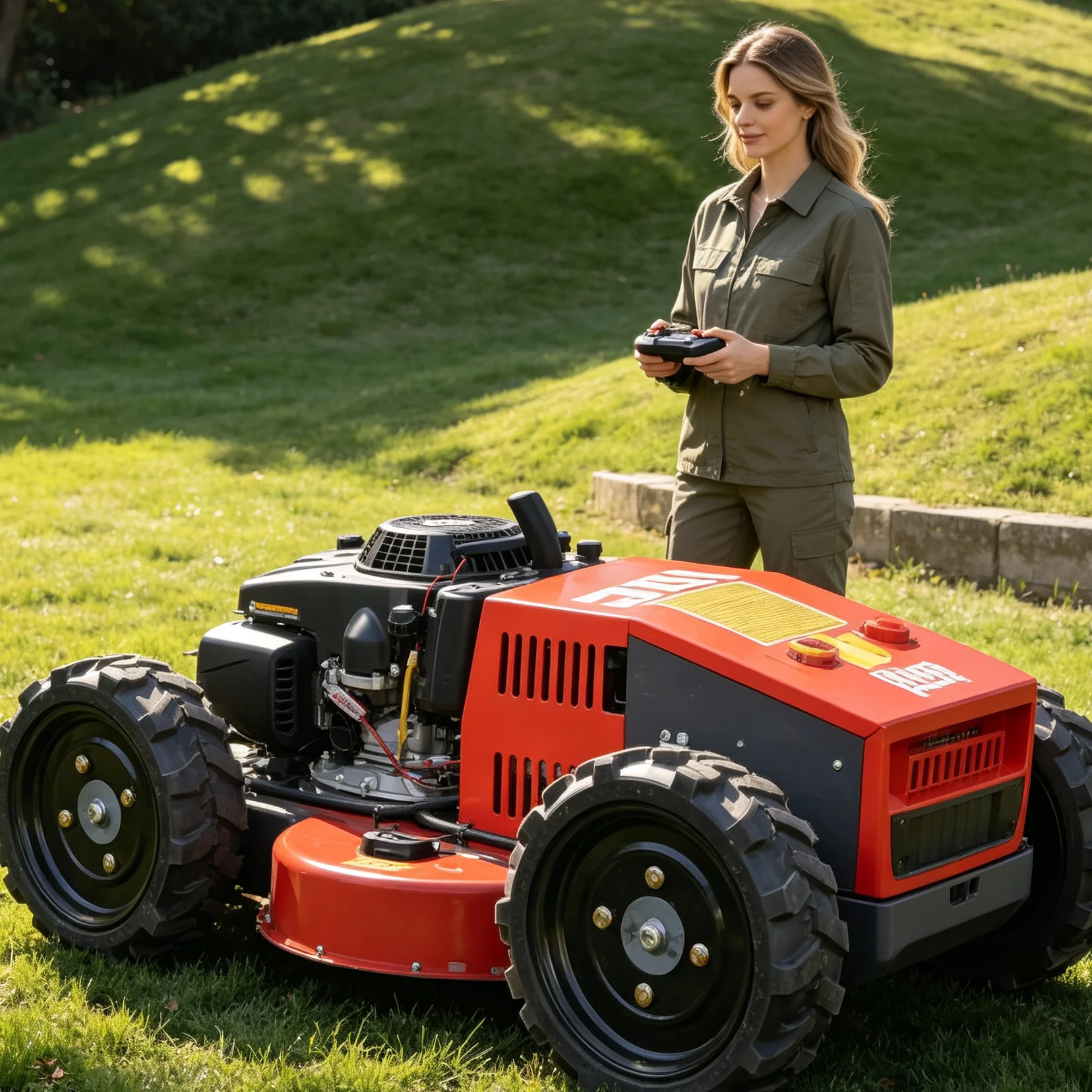 

Customized High Efficiency Robot Lawn Mower Compact Lawn Mower Robot For Narrow Garden Path