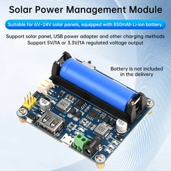 6V-24V Solar Panel Power Management Module Solar Charging Support MPPT USB Connection Suitable for Arduino/Jetson/Aspberry Pi