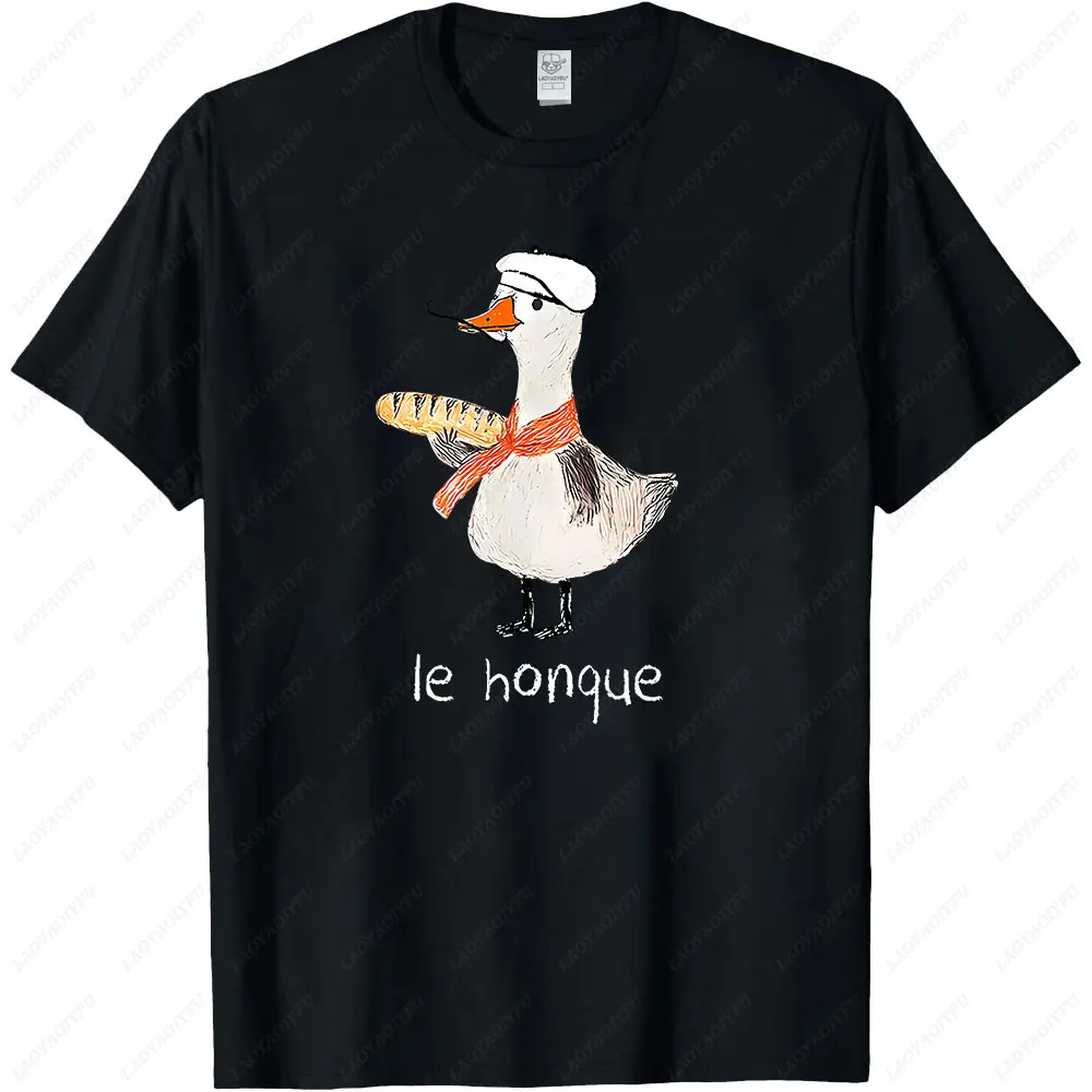 

French Goose Shirt. Le Honque Funny T-shirt Gift Silly France Trip Vacation Present For Animal Duck Bird Geese Meme Lover