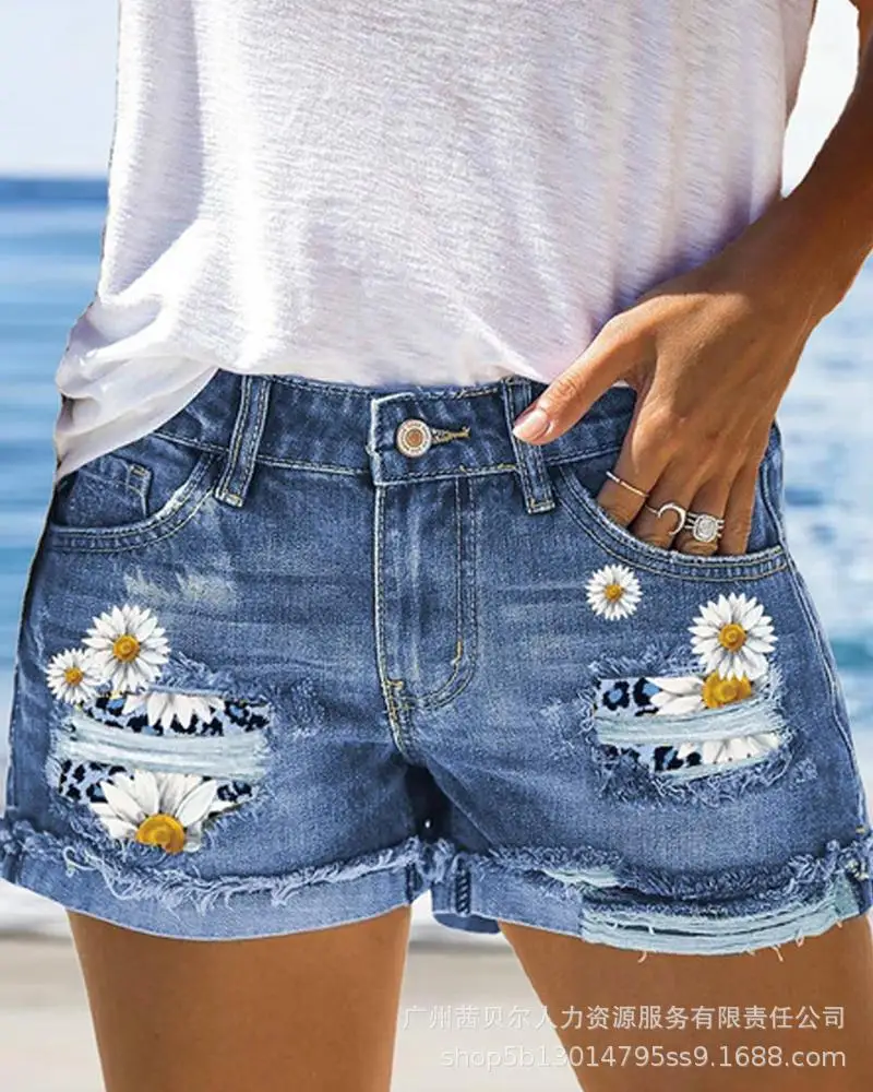 Pantalones vaqueros cortos para mujer, Shorts sexis de calle, verano, 2023