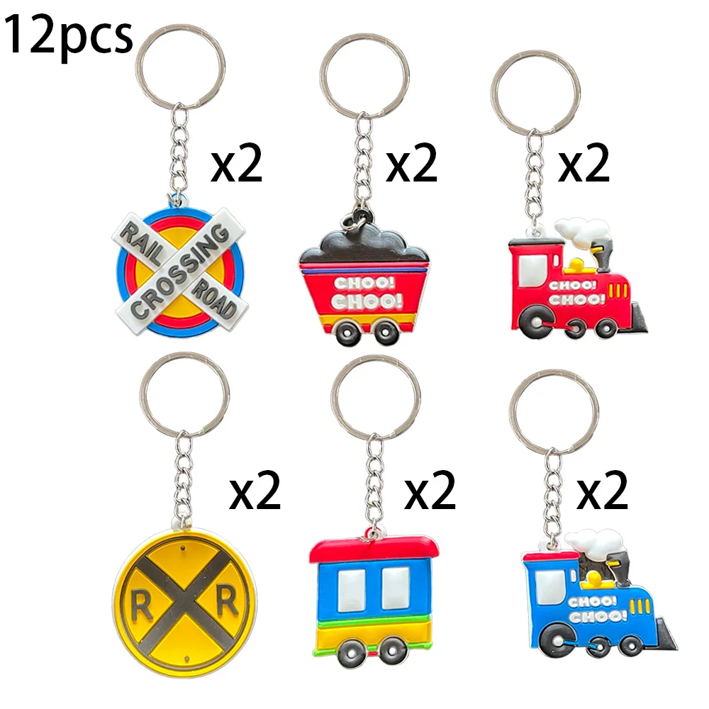 Train Birthday Party Supplies Candy Bags Balloons Stickers Train Slap Bracelets Keychain Boy Kids Decoration Supplies