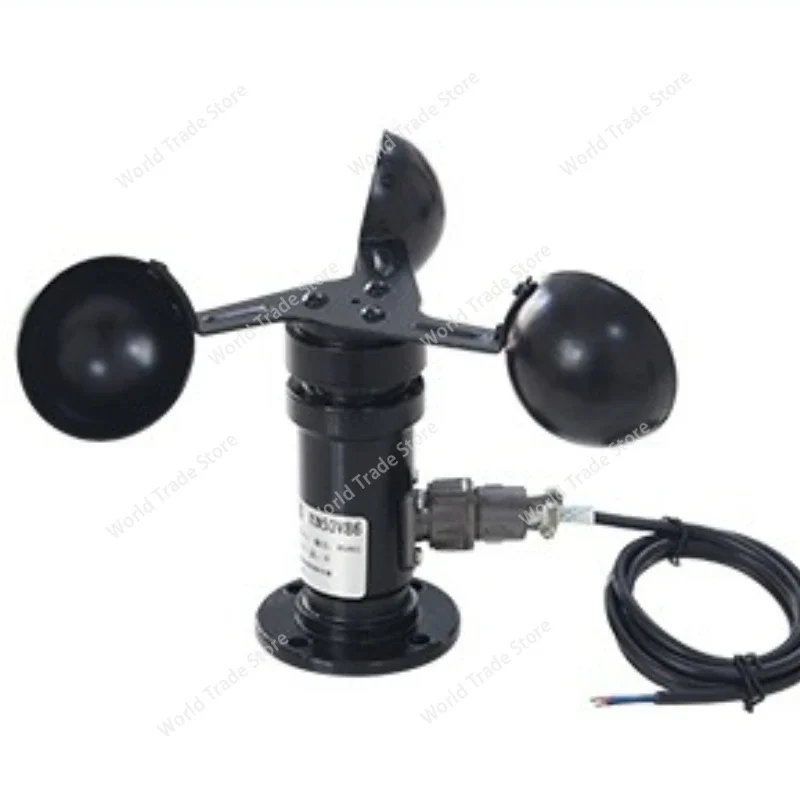 Wind Speed Sensor Anemometer 3 Cups Aluminium Alloyed Current Output 4-20mA