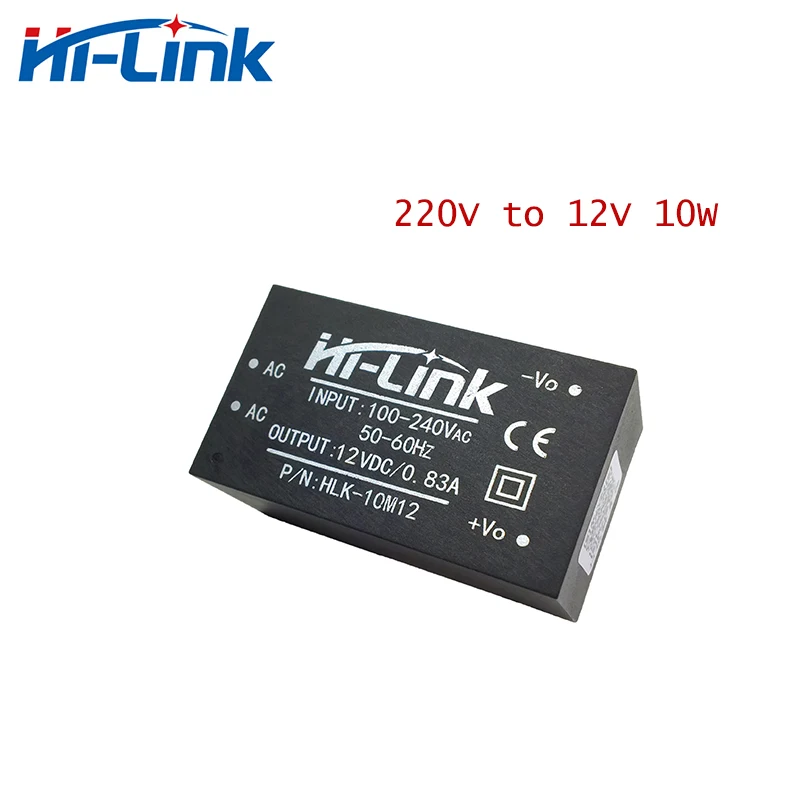 Free Shipping 60pcs/Lot HLK-10M12 220v to 12V 10W AC DC Smart Home High Efficiency Switching Power Supply Module HLK-10M09