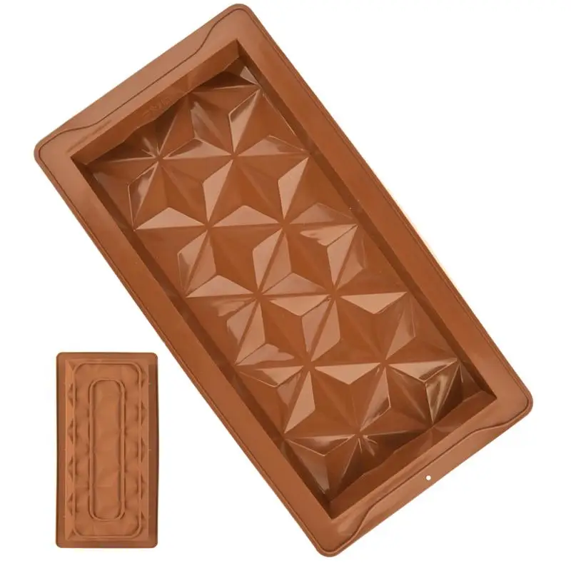 Chocolate Mold Chocolate Bar Silicone Thick Mold Food Grade Silicone Non-Stick Candy Molds For Filling Chocolate Kitchen tool