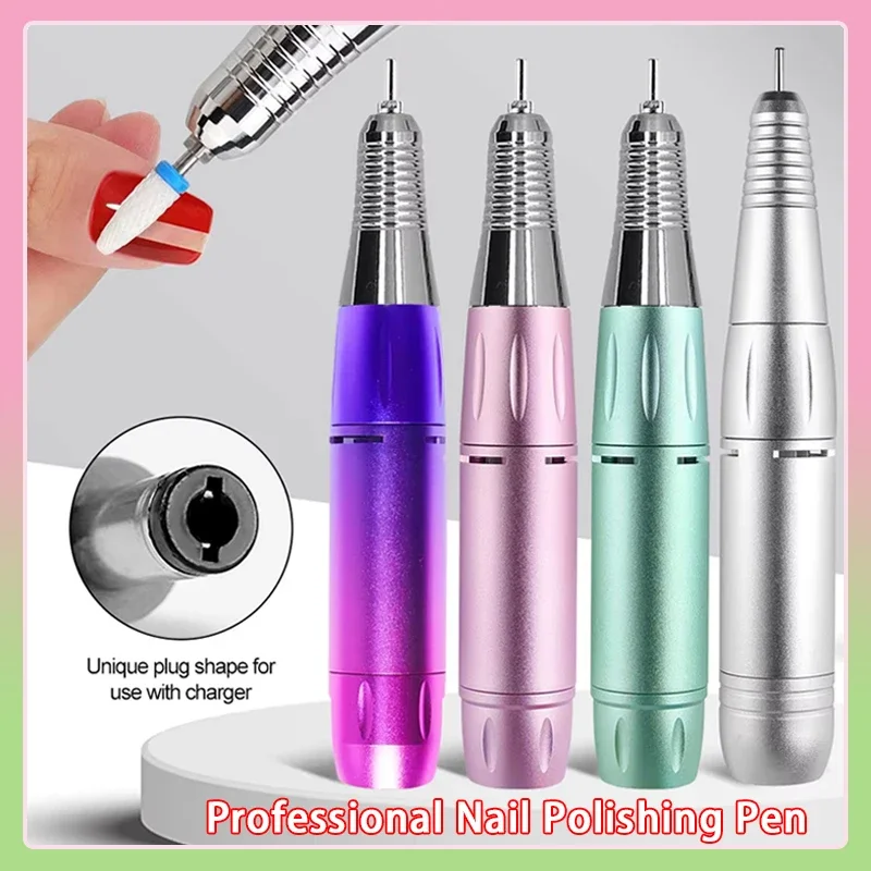 Electric DC Nail Drill Pen Handle File Polish Grind Machine Handpiece Manicure Pedicure Tool for Nails Drill Machine Accessories