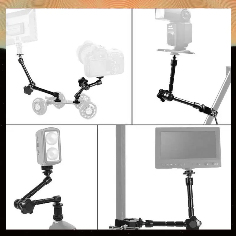 

4X Magic Arm With Super Clamp 11 Inch Articulating Friction Crab Clamp With 1/4 Inch And 3/8 Inch Thread For Dslr Camera-Y05A