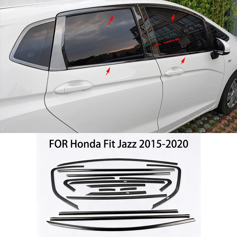 

Car accessories FIT For Honda Fit Jazz 2015-2020 Stainless steel chrome Up the Window Molding Strip Sill side Cover Trim