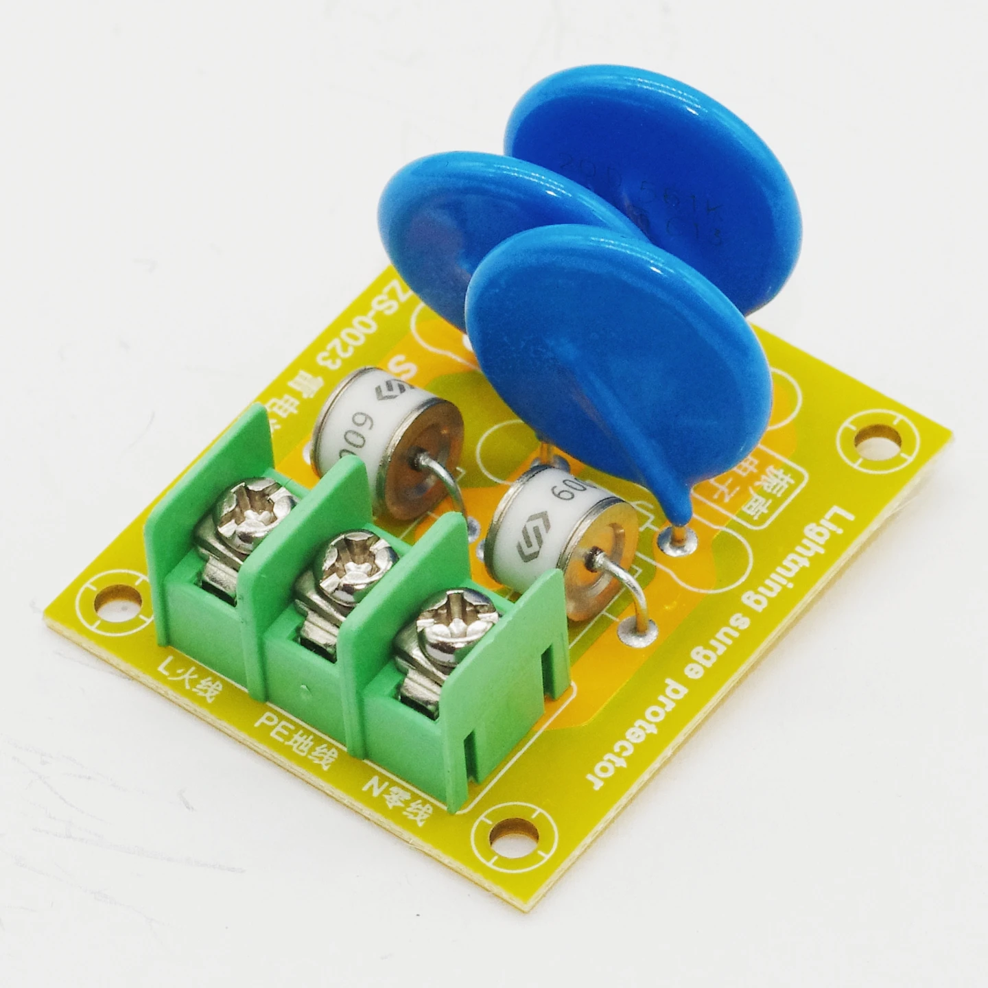 Surge lightning protection device for AC power supply, gas tube discharge varistor, overvoltage protection