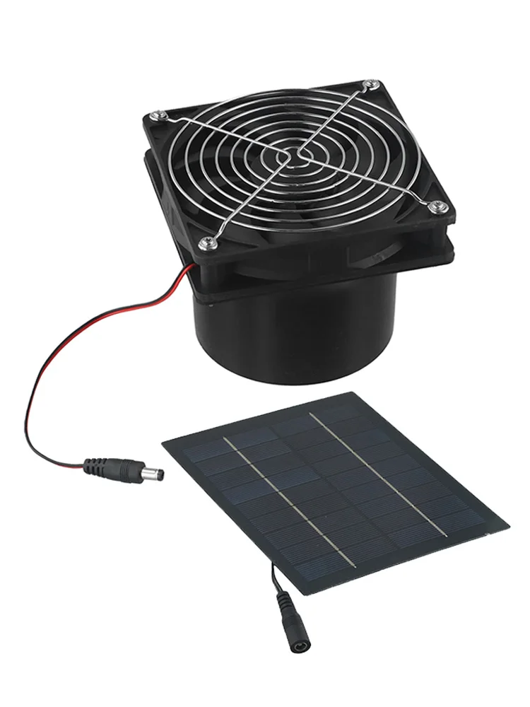 For Barn Portable Solar Fan Solar Panel Vent Fan Outdoor Cooling Air Circulation Effective Air Circulation Portable Size