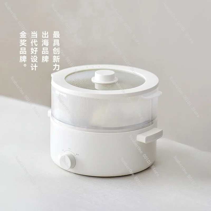 Original Design Mini Electric Pot Multifunctional Portable Cooker For Noodle Soup Rice Stew Dorm Student Home Safe Auto Off