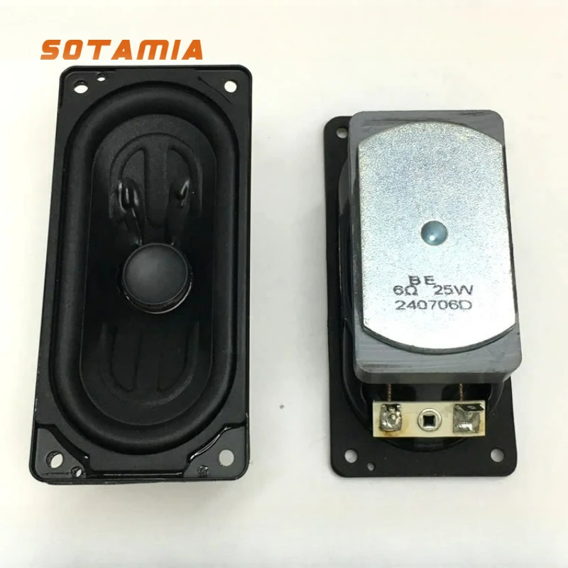 

SOTAMIA 2 шт. 50*107 мм полночастотный сабвуфер 4/6 Ом 25 Вт резиновая сторона с длинным ходом большой магнитный стальной умный голосовой динамик