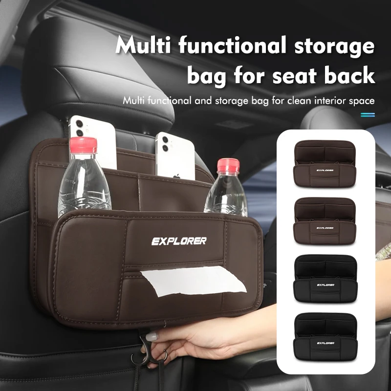 Car Seat Trunk Storage Bag Seat Back Organizer Mesh Pocket For Ford Focus mk2 mk3 mk4 Fiesta Ranger Mondeo S-MAX Kuga
