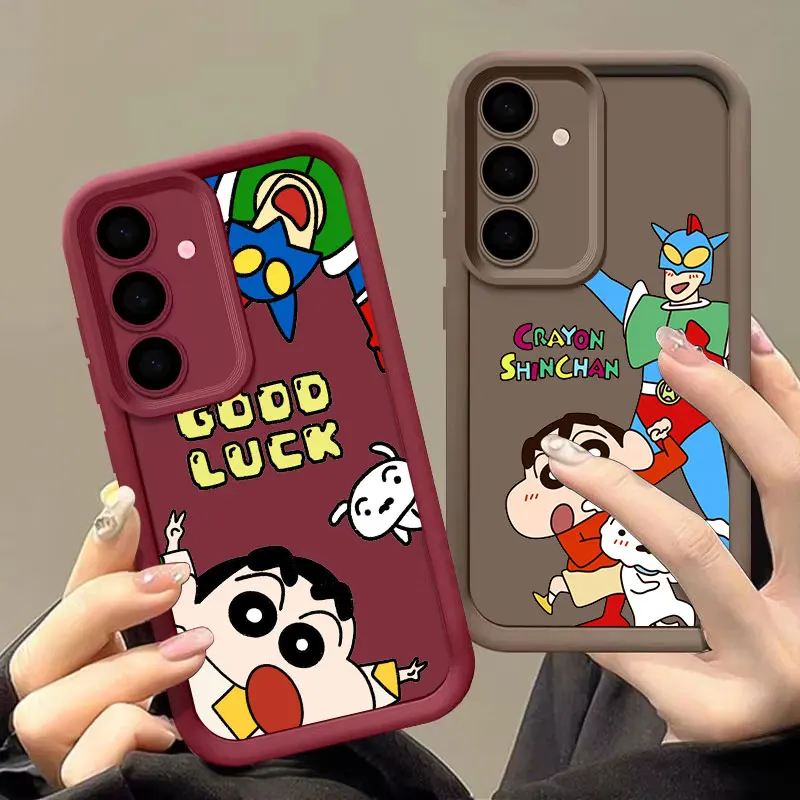 Crayons Boy S26 Ultra Case For Samsung Galaxy S26 S25 S24 S22 S23 Ultra S21 Plus S20 FE Camera Protection Soft Cover Shin-chans - view 2