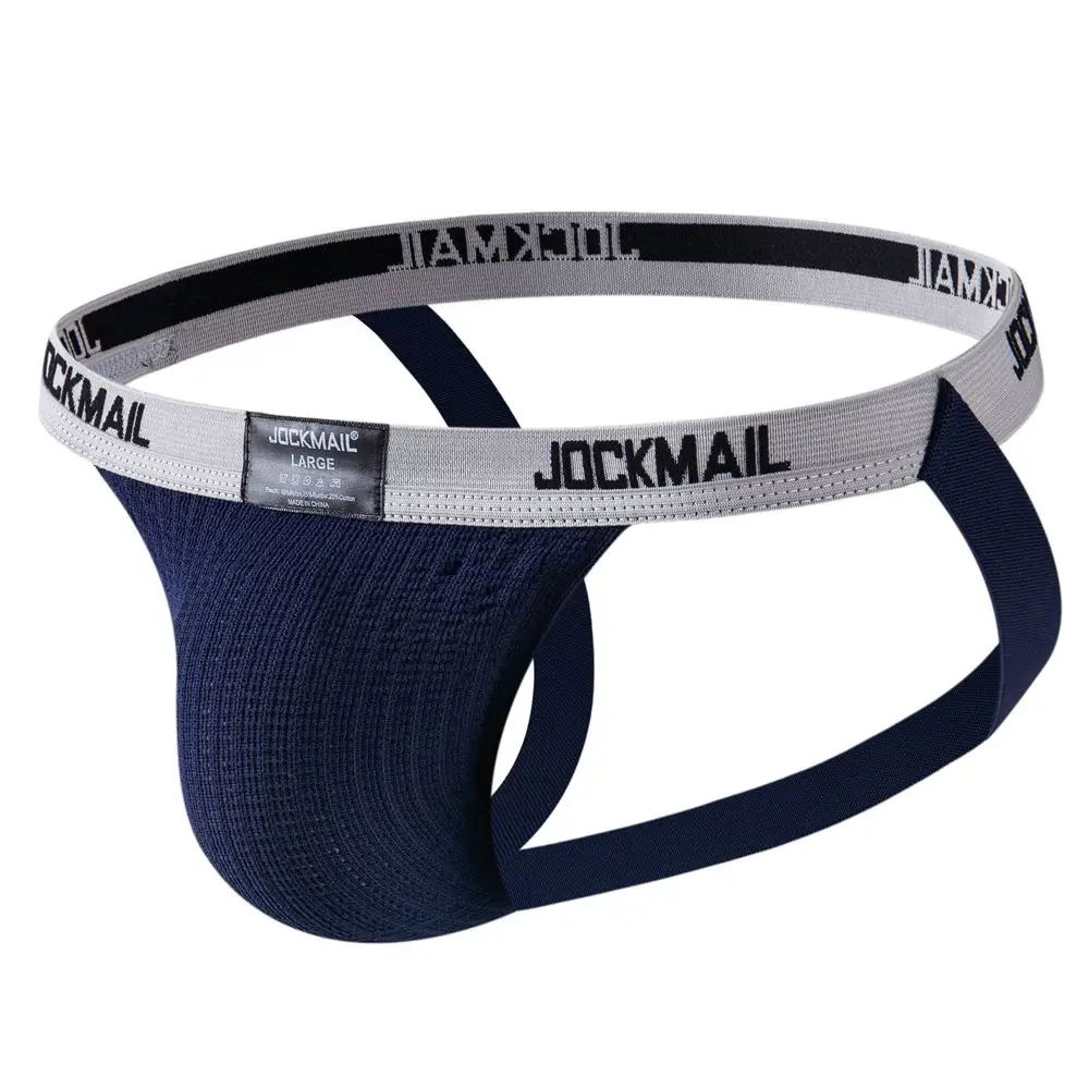 JOCKMAIL Sexy Underwear Men Thong Jockstrap G String Sissy Tangas Mesh Gay Penis Pouch Lingerie Erotic Cueca Underpants T-back