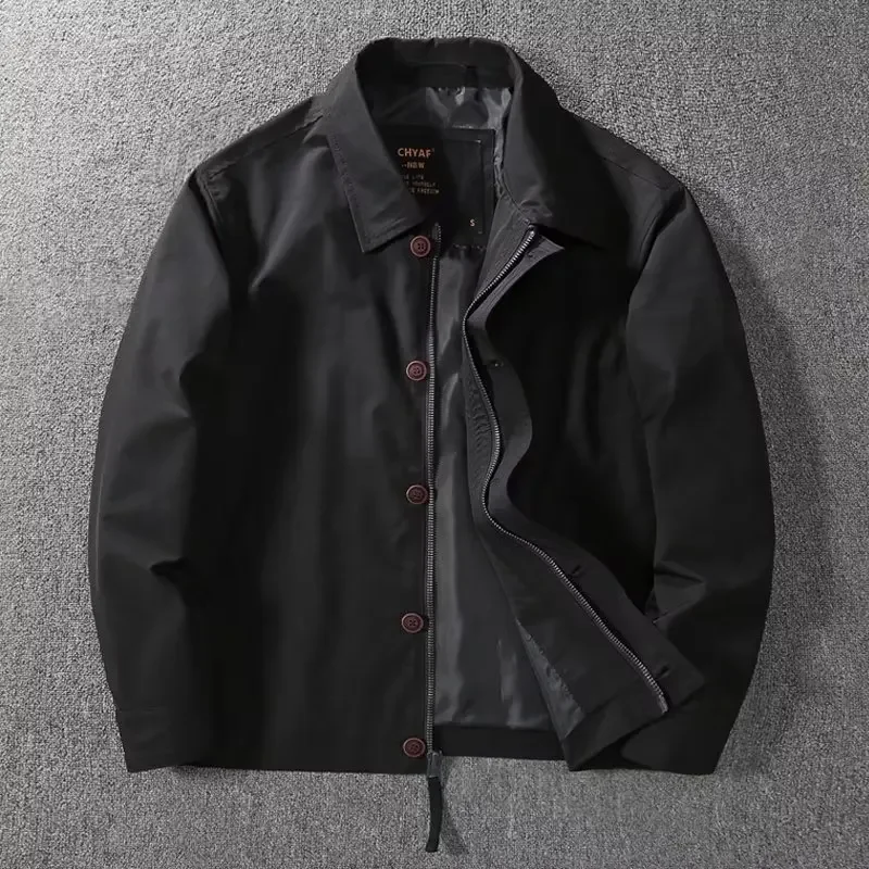 

Весенне-осеннее молодежное простое верхнее пальто с лацканами для повседневной носки, мужская повседневная куртка в американском стиле ретро